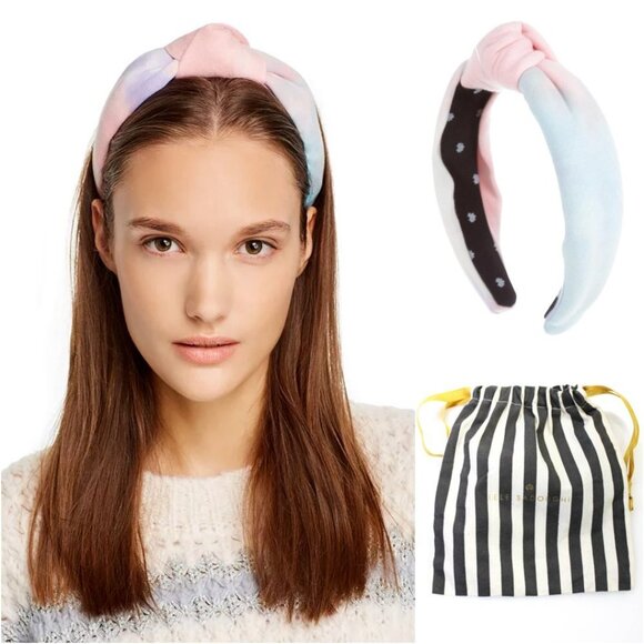 RARE Lele Sadoughi Y2K 90s Pastel Tie-Dye Cotton Knot Headband - Picture 1 of 7